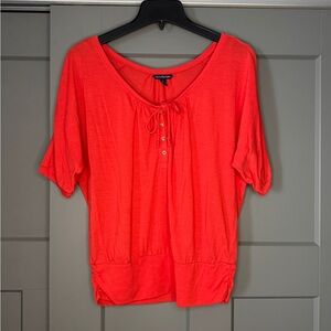 American Eagle Outfitters Bright Coral Blouse